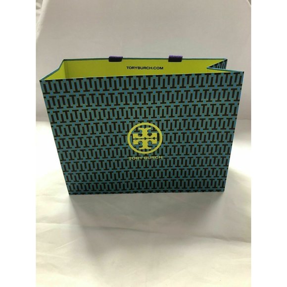 Tory Burch Reusable Paper Shopping Bag Gift Rope Handle 9" X 12" X 4.9" - Picture 7 of 12
